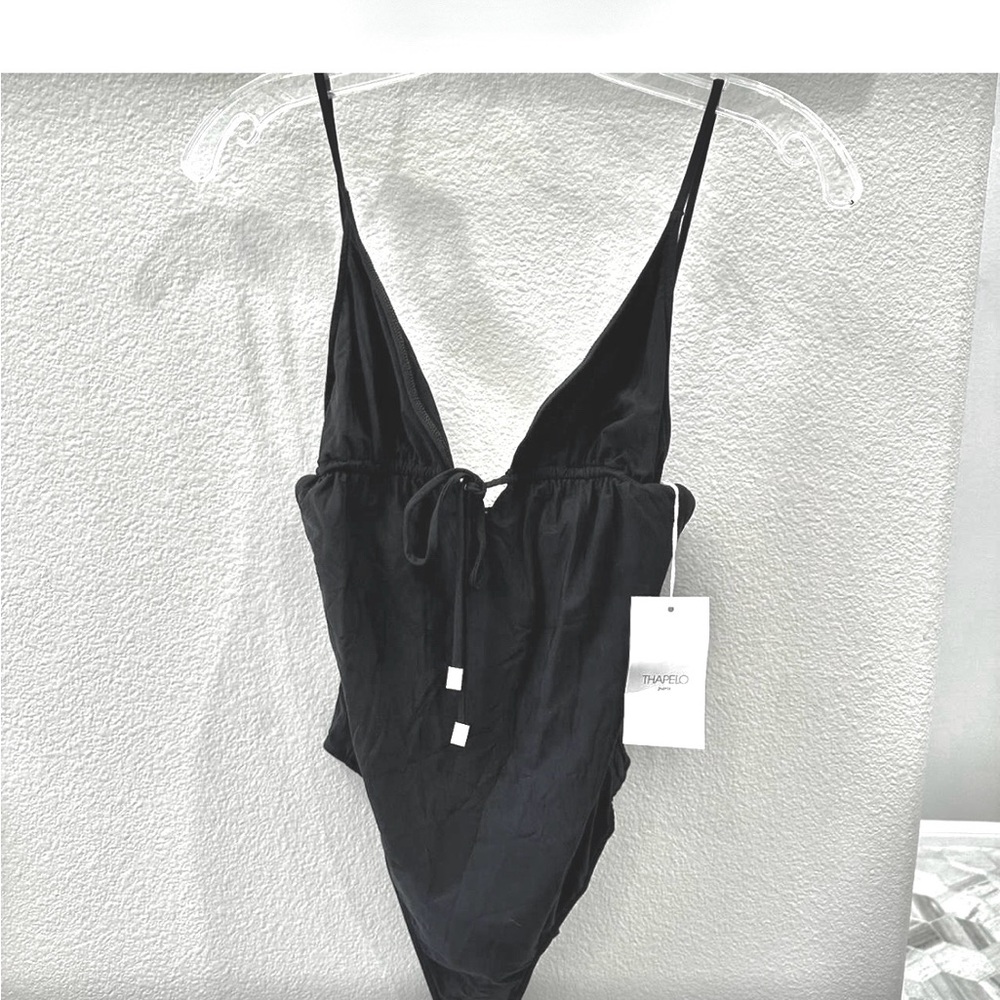Thapelo Zoe black swimsuit (Paris)